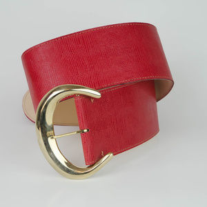 80s Vintage Red Belt Women's Size M